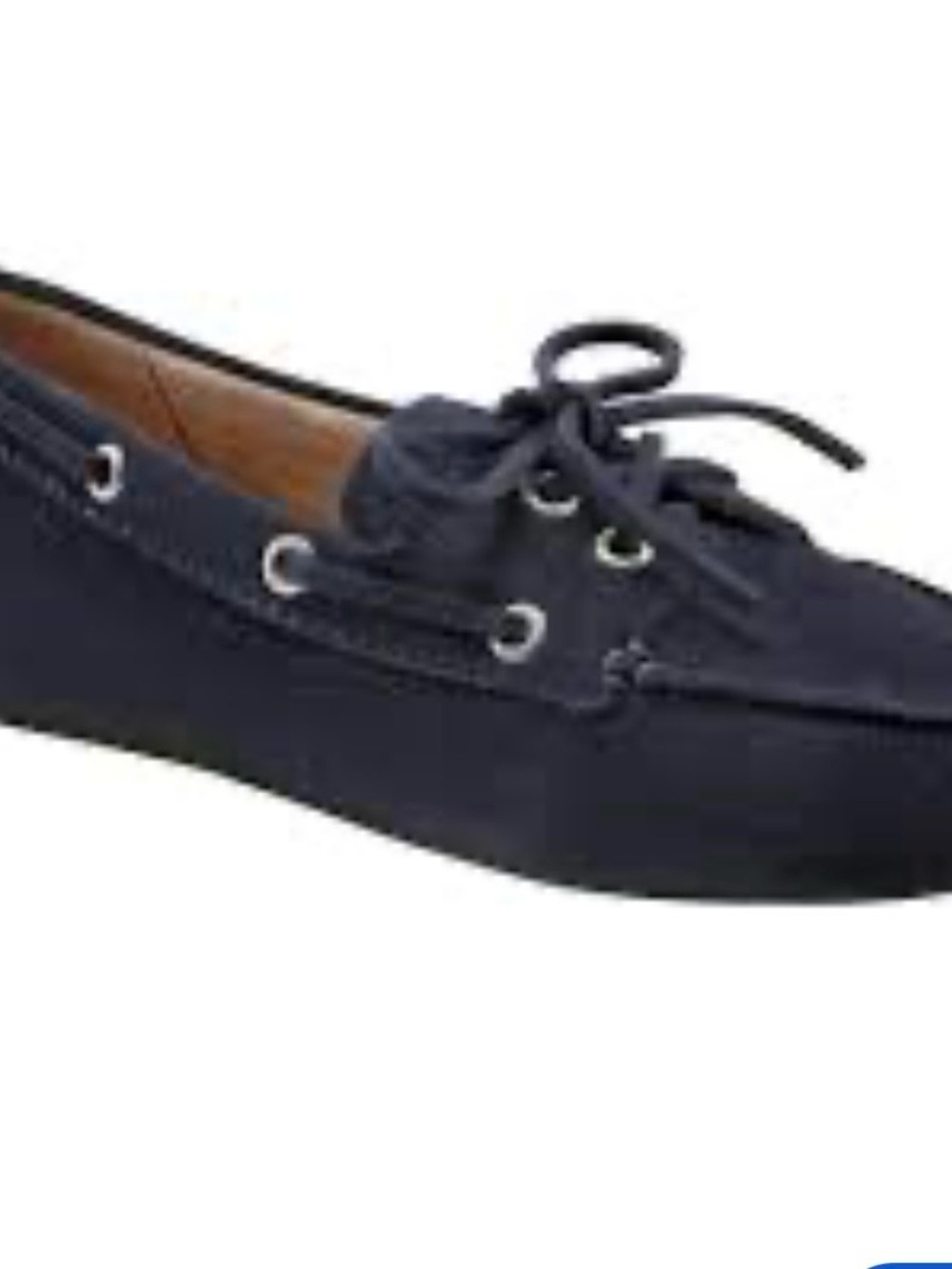 Marc Fisher LTD.  Uleena Navy Suede Boat Shoes